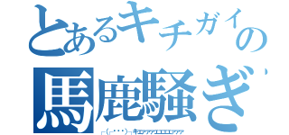 とあるキチガイの馬鹿騒ぎ（┌（┌՞ਊ՞）┐キェァァァェェェェァァァ）