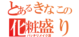 とあるきなこの化粧盛り（バッチリメイク済）