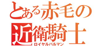 とある赤毛の近衛騎士（ロイヤルバルマン）