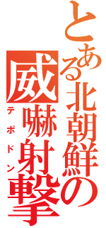 とある北朝鮮の威嚇射撃（テポドン）