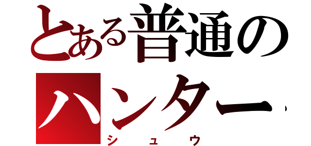 とある普通のハンター（シュウ）