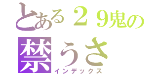 とある２９鬼の禁うさ（インデックス）