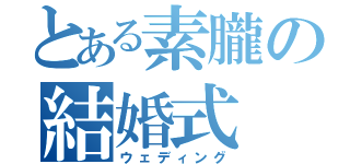 とある素朧の結婚式（ウェディング）