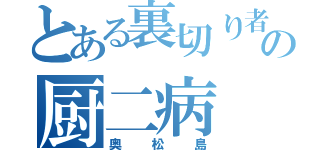 とある裏切り者の厨二病（奥松島）