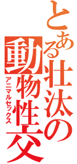 とある壮汰の動物性交（アニマルセックス）