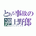 とある事故の逆上野郎（インデックス）