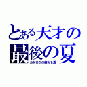 とある天才の最後の夏（カゲロウの終わる夏）