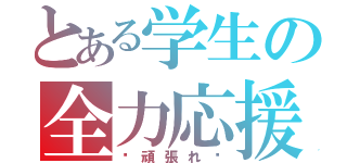 とある学生の全力応援（✡頑張れ✡）