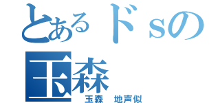 とあるドｓの玉森（　玉森　地声似）