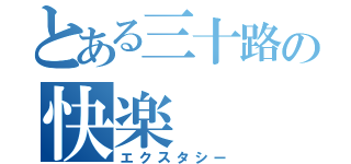 とある三十路の快楽（エクスタシー）