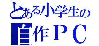 とある小学生の自作ＰＣ（）