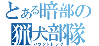 とある暗部の猟犬部隊（ハウンドドッグ）