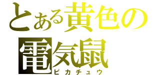 とある黄色の電気鼠（ピカチュウ）