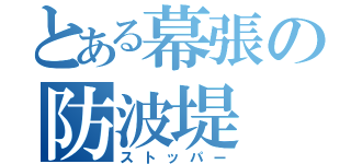 とある幕張の防波堤（ストッパー）