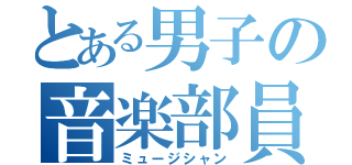 とある男子の音楽部員（ミュージシャン）