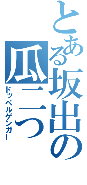 とある坂出の瓜二つ（ドッペルゲンガー）