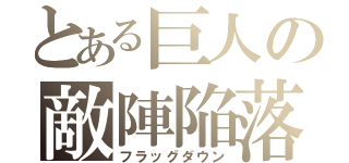 とある巨人の敵陣陥落（フラッグダウン）