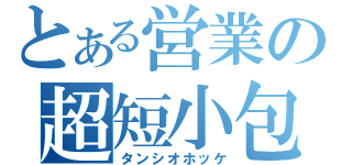 とある営業の超短小包（タンシオホッケ）