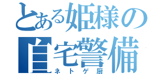 とある姫様の自宅警備員（ネトゲ厨）