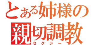 とある姉様の親切調教（セクシー）