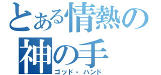 とある情熱の神の手（ゴッド・ハンド）