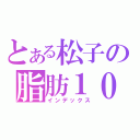 とある松子の脂肪１００％（インデックス）