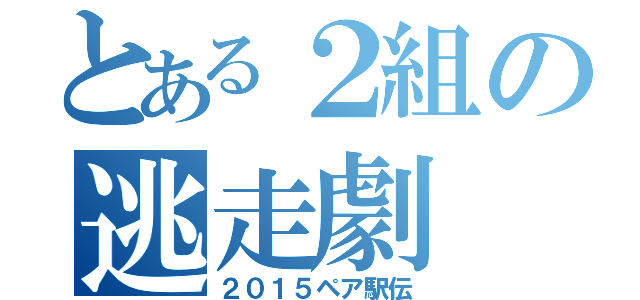 とある２組の逃走劇（２０１５ペア駅伝）