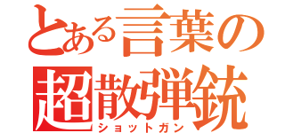 とある言葉の超散弾銃（ショットガン）