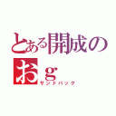 とある開成のおｇ（サンドバック）