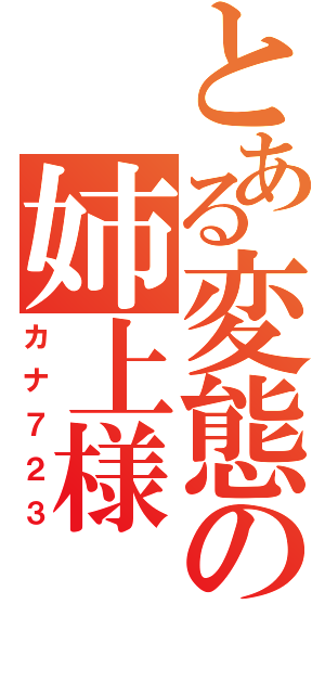 とある変態の姉上様（カナ７２３）