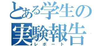 とある学生の実験報告（レポート）