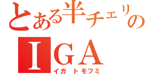 とある半チェリーのＩＧＡ（イガ　トモフミ）