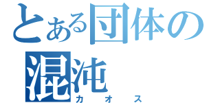 とある団体の混沌（カオス）