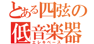 とある四弦の低音楽器（エレキベース）