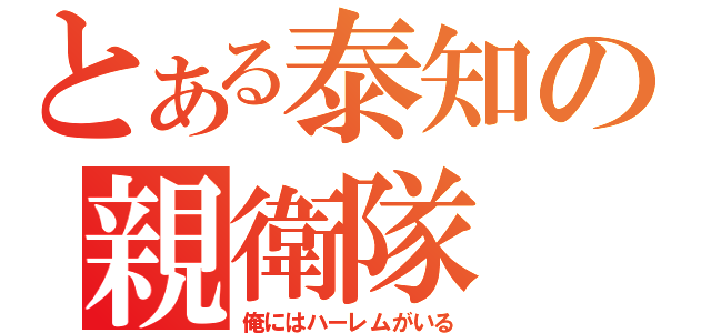 とある泰知の親衛隊（俺にはハーレムがいる）