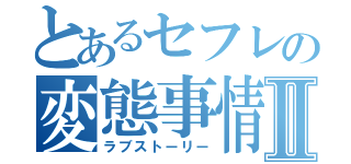 とあるセフレの変態事情Ⅱ（ラブストーリー）