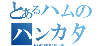 とあるハムのハンカタ王（もう田中とは比べないで編）