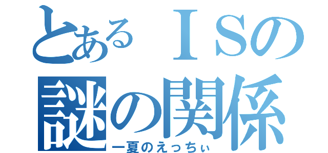 とあるＩＳの謎の関係（一夏のえっちぃ）