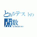 とあるテストの点数（もう何も言うまい）