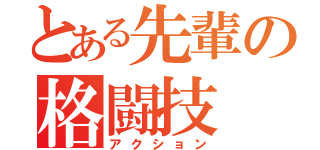 とある先輩の格闘技（アクション）