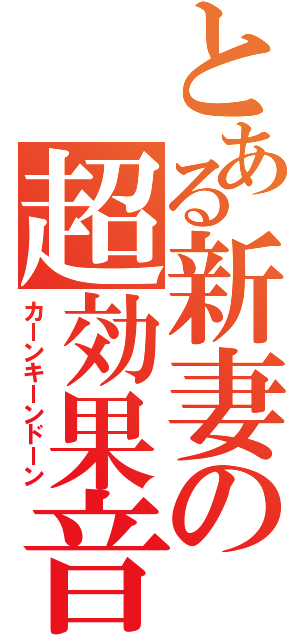 とある新妻の超効果音（カーンキーンドーン）