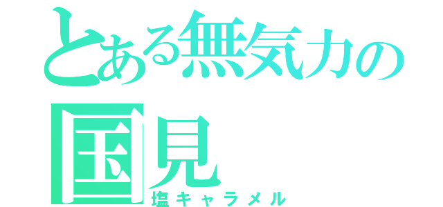 とある無気力の国見（塩キャラメル）