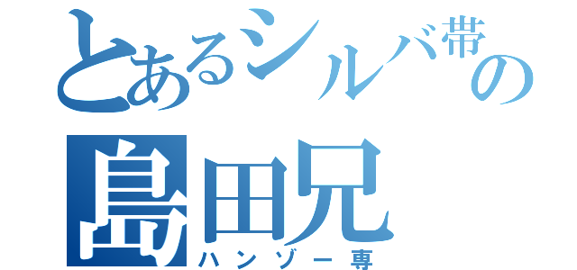 とあるシルバ帯の島田兄（ハンゾー専）