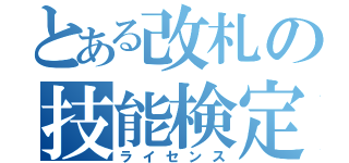 とある改札の技能検定（ライセンス）