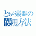 とある楽器の使用方法（インストラクション）