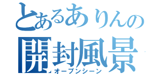 とあるありんの開封風景（オープンシーン）