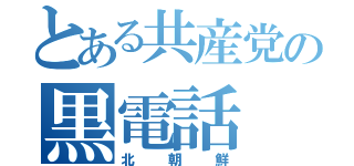 とある共産党の黒電話（北朝鮮）