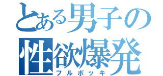 とある男子の性欲爆発（フルボッキ）