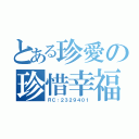 とある珍愛の珍惜幸福（ＲＣ：２３２９４０１）