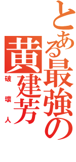 とある最強の黄建芳Ⅱ（破壞人）